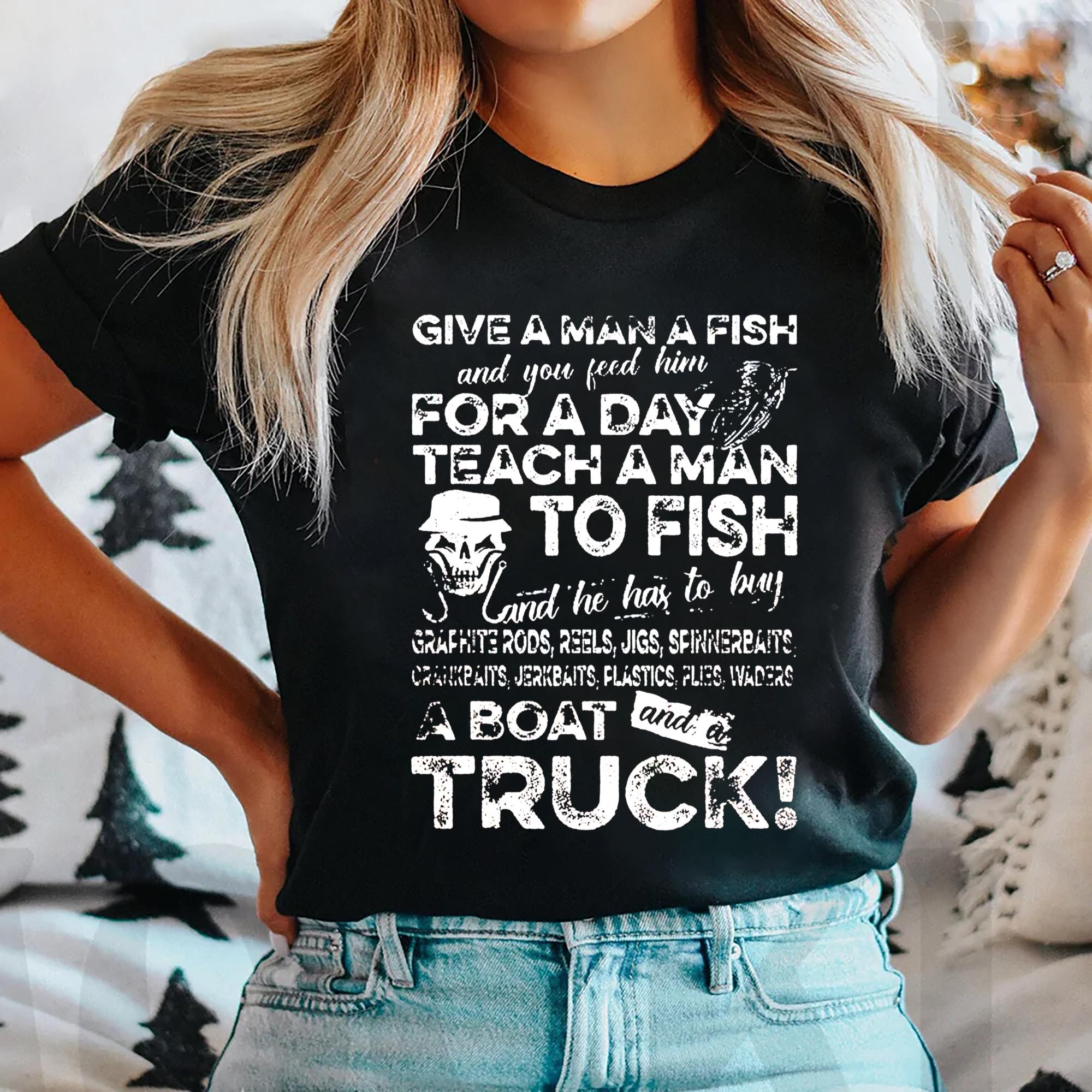 Personalized Give A Man A Fish Custom Fishing