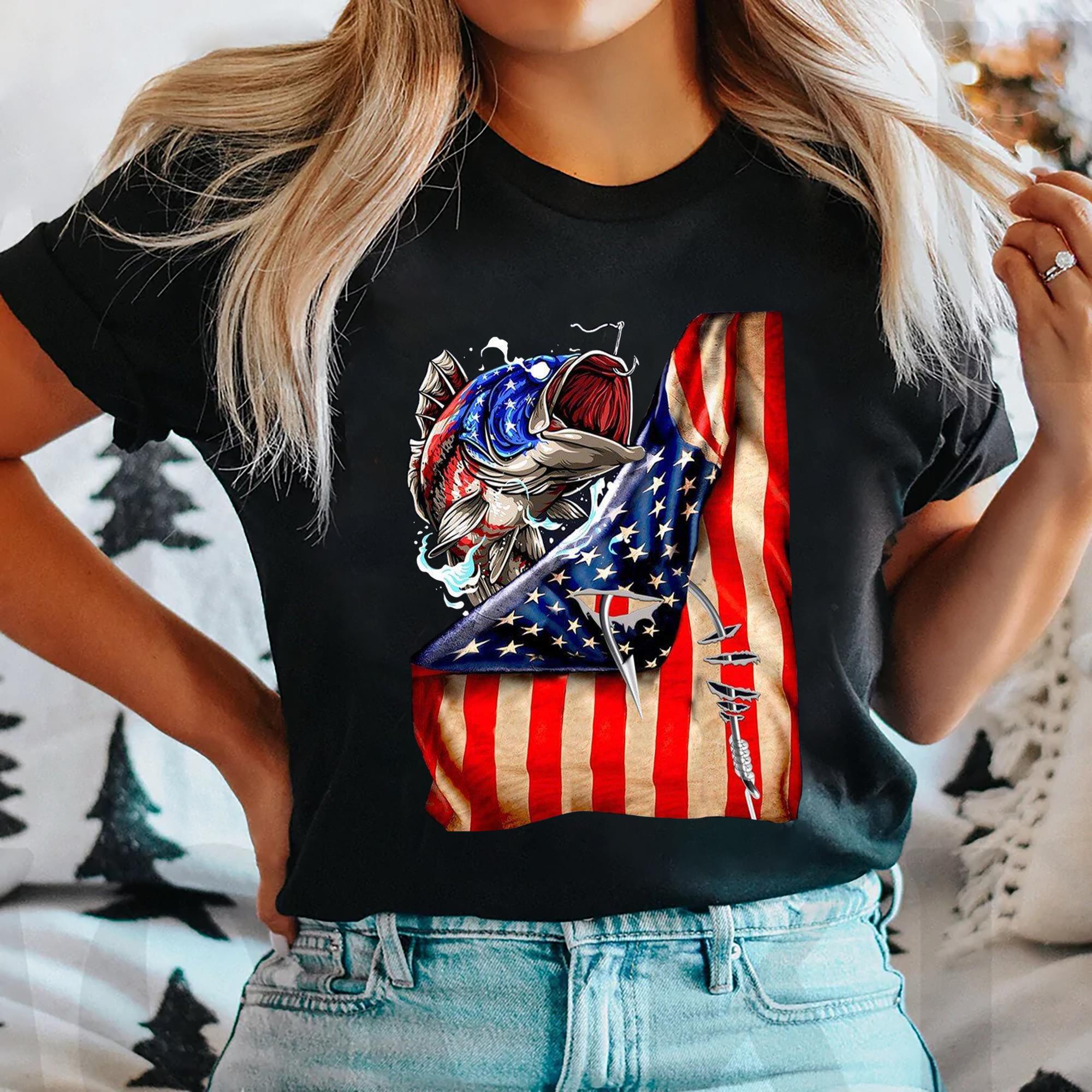 Personalized Flag And Fish Custom Fishing